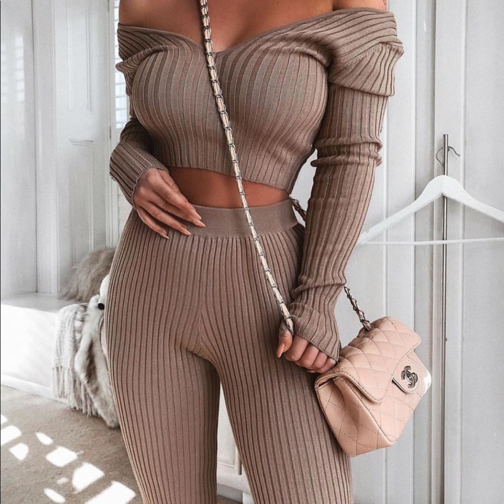 The ribbed affair set in nude